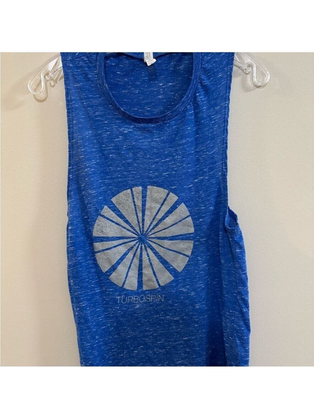 Women's Turbospin Bella+Canvas Blue Sleeveless Top. Size Medium